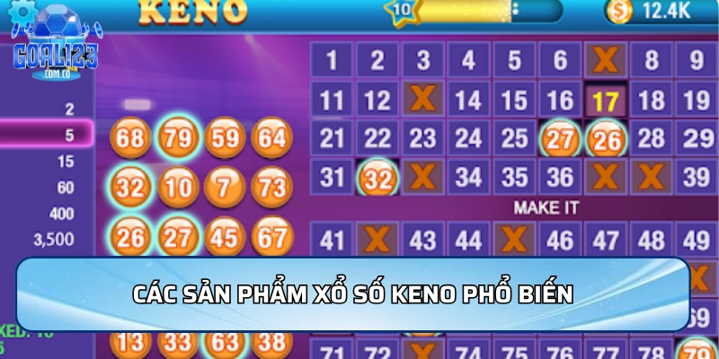 Các sản phẩm xổ số keno phổ biến trên thị trường hiện nay
