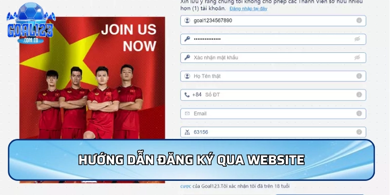 Hướng dẫn đăng ký qua website